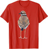 BJD Birds Killdeer Cute Graphic Print T-Shirt Bird Gift Bird Lover T-Shirt - Red