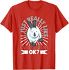 Rabbit Motif - California Rabbit T-Shirt in Red