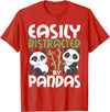 Panda Lover Shirts Easily Distracted By Pandas - Cute Kawaii Panda Bear T-Shirt - Red