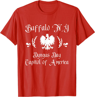 Cow Funny Red Polish Dyngus Day Tradition Buffalo Ny Capitol T-Shirt