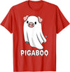 Pig Ghost Boo Halloween Humor By TEERA Funny Pig Ghost Spooky Season T-Shirt - Red