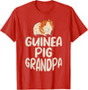 Gift Guinea Pig Owner & Accessories Guinea Pig Grandpa T-Shirt - Red
