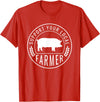 Support Farmers Farmers Market Support Your Local Pig Farmer Rancher T-Shirt - Red