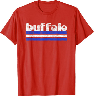 Cow Buffalo New York Retro Vintage Weathered Throwback 2 T-Shirt