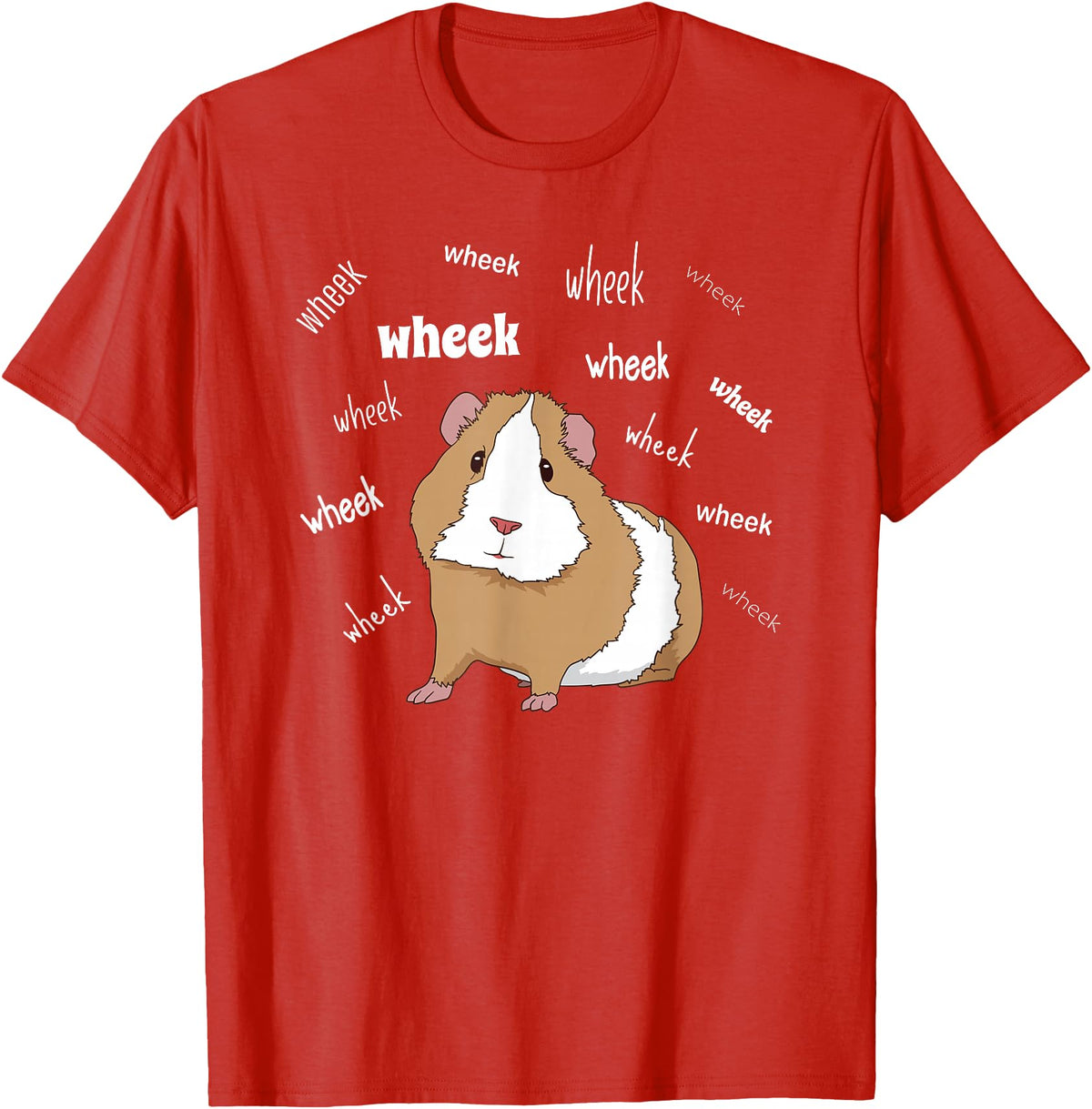 Funny Guinea Pig Tee Gift Animal Pet new kids love Guinea Pig Love Guinea Pig Wheek Wheek Feed Me Guinea Pig T-Shirt - Red