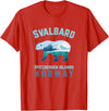 Longyearbyen am Nordkap und Spitzbergen Inseln Svalbard Spitzbergen Islands Norway Fjords with Polar Bear T-Shirt - Red