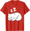 Arctic Polar Bear Tees And Gifts Ice Bear Sleeping Tired Arctic Polar Bear T-Shirt - Red