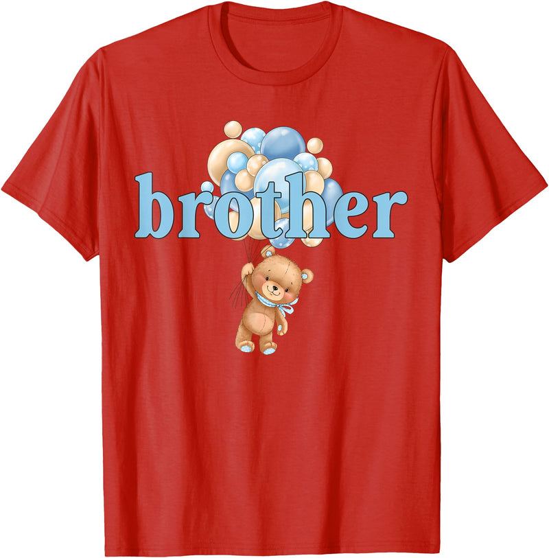 Beary 1st Birthday Boy Teddy Bear Matching Apparel Brother Teddy Bear 1st Birthday Boy Family Matching T-Shirt - Red