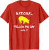Porker Apparel Co National Yellow Pig Day T-Shirt - Red