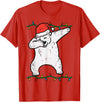 Christmas Shirts Pajamas PJ Men Women Kids Gifts Dabbing Polar Bear Dab Xmas Christmas Boys Kids Girl Youth T-Shirt - Red