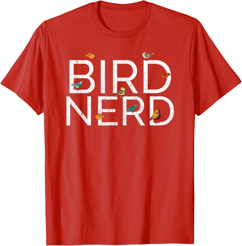 EpicWear Bird Nerd Bird Watcher Watching tshirt T-Shirt - Red