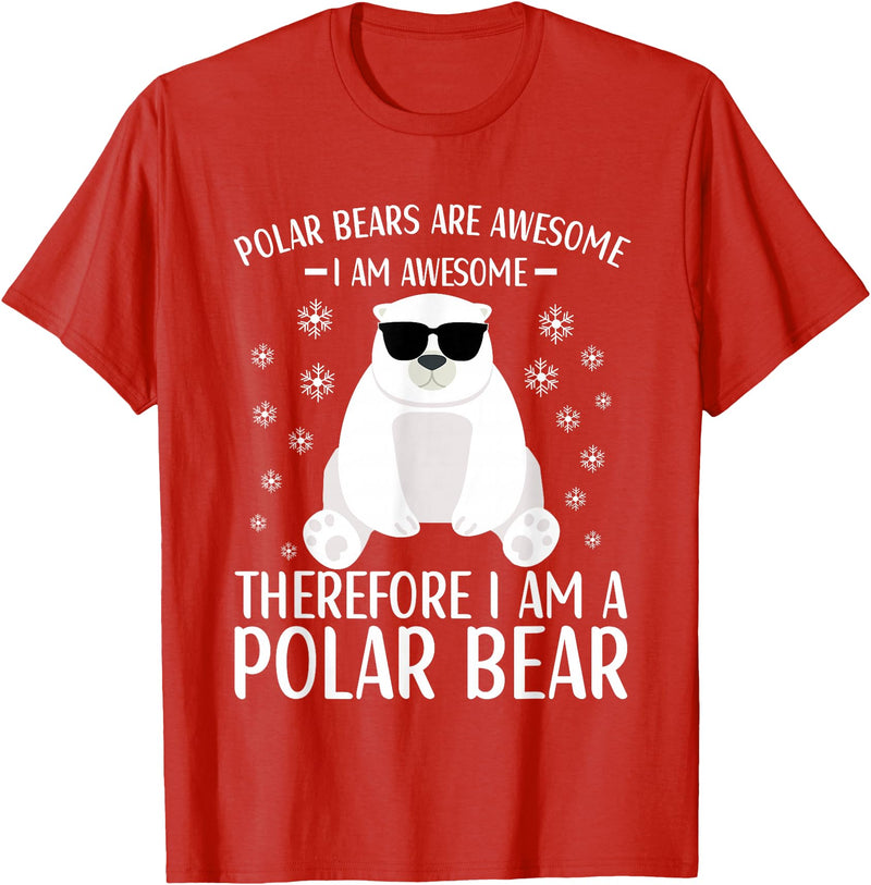 Polar Bears Accessories for Men Women & Kids Polar Bear Quote Cool Polar Bears Apparel for Kids T-Shirt - Red