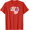 RWS235 When Pigs Fly, Flying Pig T-shirt T-Shirt - Red