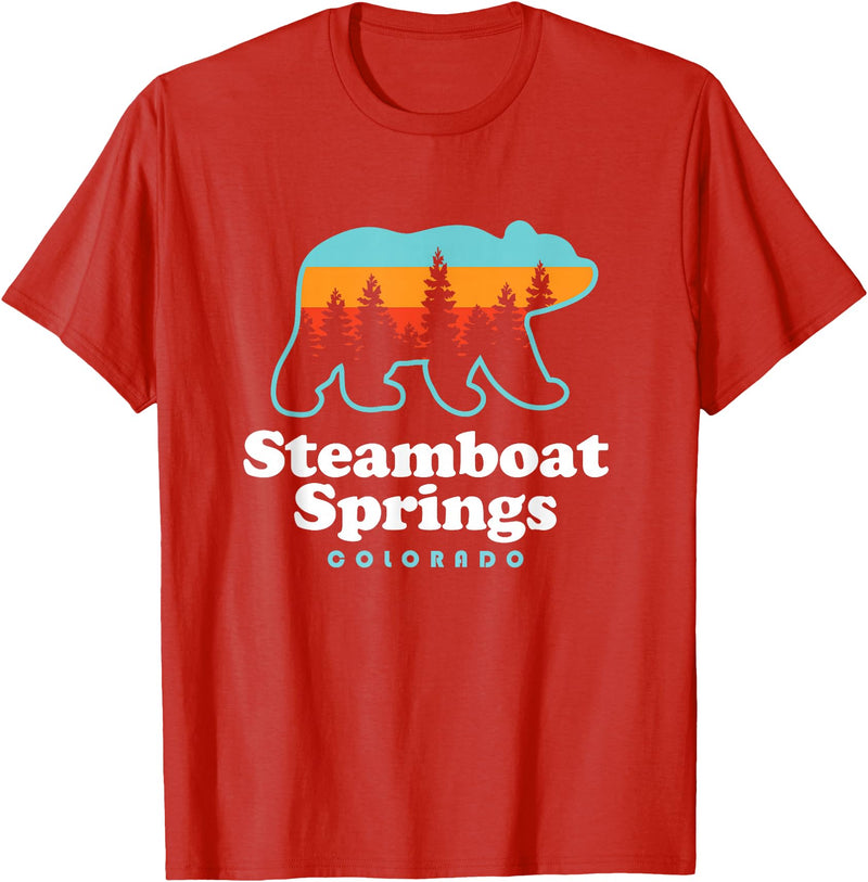 Steamboat Springs Colorado Bear T-Shirt - Red