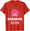 Humor Bears Costume Wild Bear Granny Grandma Bear Animal Lover Pun Bears Bear Grandmother Nan T-Shirt - Red