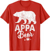Appa Bear Fathers Day T-Shirt Funny Appa Bear Father's Day Shirt T-Shirt - Red