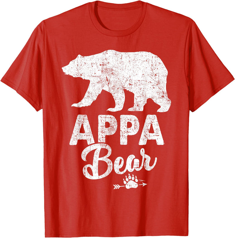 Appa Bear Fathers Day T-Shirt Funny Appa Bear Father's Day Shirt T-Shirt - Red