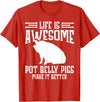 Pot Belly Pig Clothing & Pig Stuffed Animal Pot Belly Pig Enrichment Toys Pig Food Pot Belly Pig Lover T-Shirt - Red