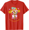 Peppa Pig Don't Worry Be Happy Floral Logo T-Shirt - Red