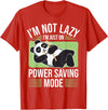 Cute Panda Gifts Panda Bear - Power Saving Mode - Panda T-Shirt - Red
