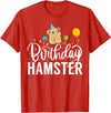 Hamster Birthday Party Birthday Hamster T-Shirt - Red