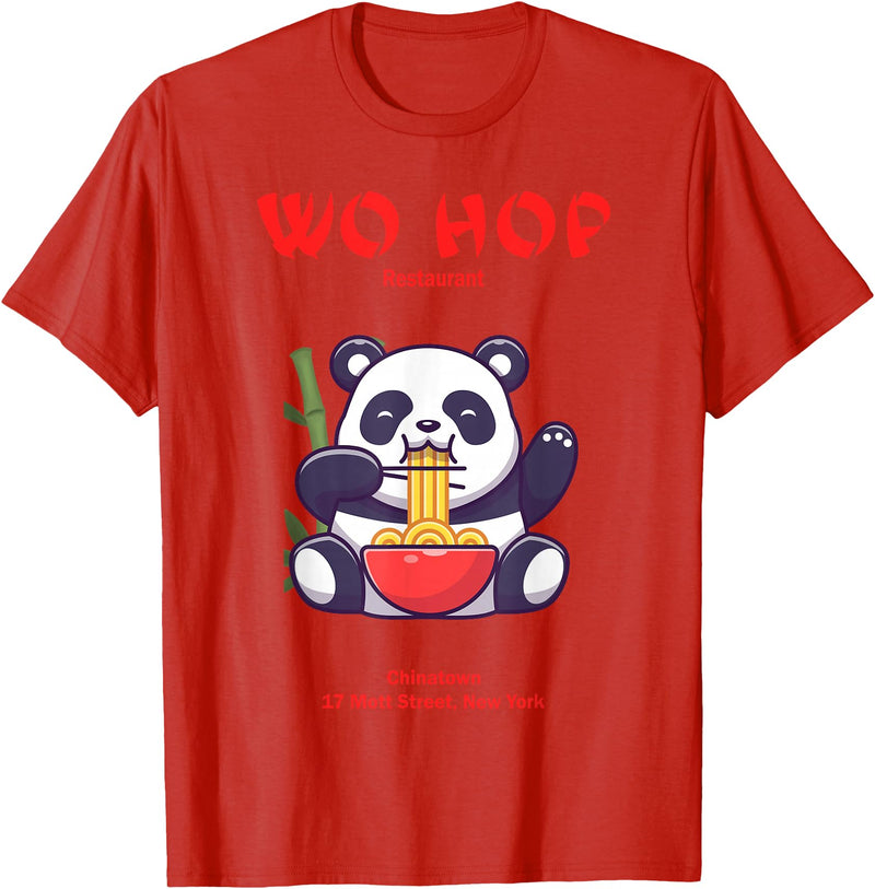 Chinese Panda Restaurant Panda Wo hop Restaurant, Best Bear T-Shirt - Red