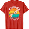 World's Best Hamster Dad Design T-Shirt - Red