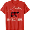 Zum2 Mama Bear Gifts Mama Bear Gift - Buffalo Plaid Brother Bear T-Shirt - Red
