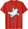 Fun Polar Bear Lover Humor Bear Dancer Stylish Tee Funny Polar Bear Pole Dancer Animal Cute Cool Dancing Joke T-Shirt - Red