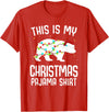 Funny Polar Bears Family Matching Wear Tees Polar Bear Christmas Pajama Santa Bear Lover T-Shirt - Red