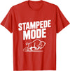 Fraxoweb Stampede Mode Buffalo for Animal Lovers T-Shirt - Red