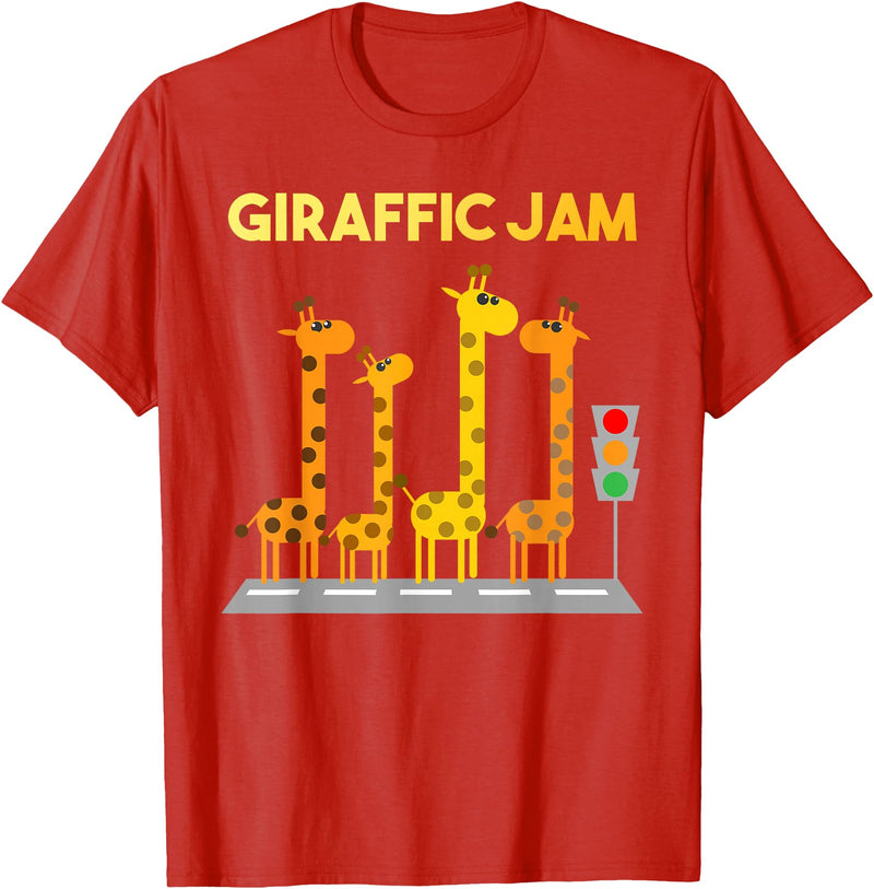 Giraffe Gift For Giraffe Lover Accessories & Stuff Cute Giraffe Design for Men Women Adult Safari Giraffe Lover T-Shirt - Red