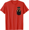 RottweilersBests Funny Rottweiler In Pocket Dog Mom Dad T-Shirt - Red