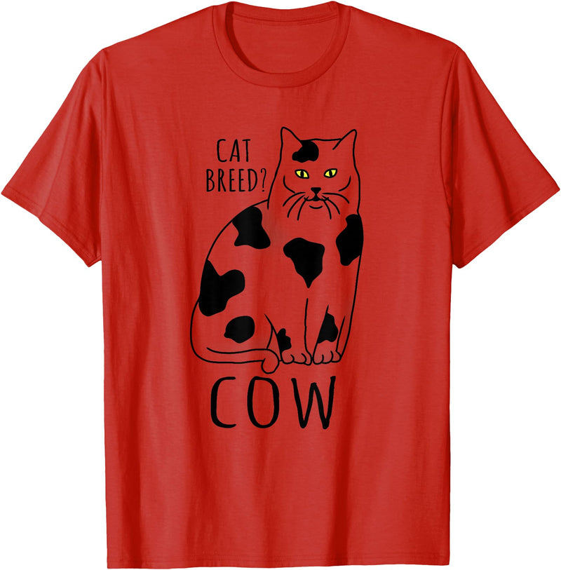 FandomizedRose My cat is a cow Cat memes Funny Feline breed T-Shirt - Red