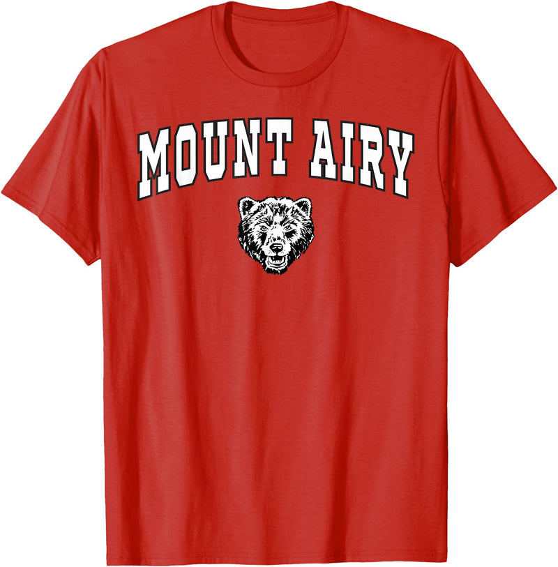 Official High School Fan Gear Mount Airy High School Granite Bears T-Shirt C2 T-Shirt - Red