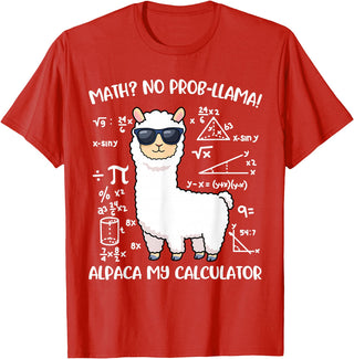 Math Llama Clothing Math Llama T-Shirt - Red