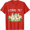 Spanish Shirt | Llama Tee | Funny Spanish Shirt Funny Spanish Tee, Como Te Llama, Llama Tshirt T-Shirt - Red