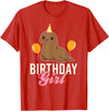 Cute Sea Lion Ocean Lovers Clothing Cute Sea Lion Birthday Girl T-Shirt - Red