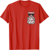 KATYLIN Funny Pig Pocket Pig Lover Men Women Boys Girls Kids T-Shirt - Red