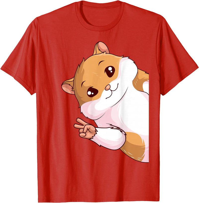 Hamster Children Girls Boys T-Shirt - Red
