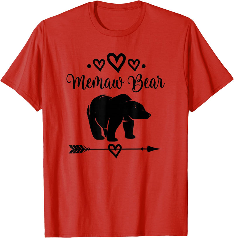 Homewise Shopper Memaw Memaw Bear Grandmother T-Shirt - Red