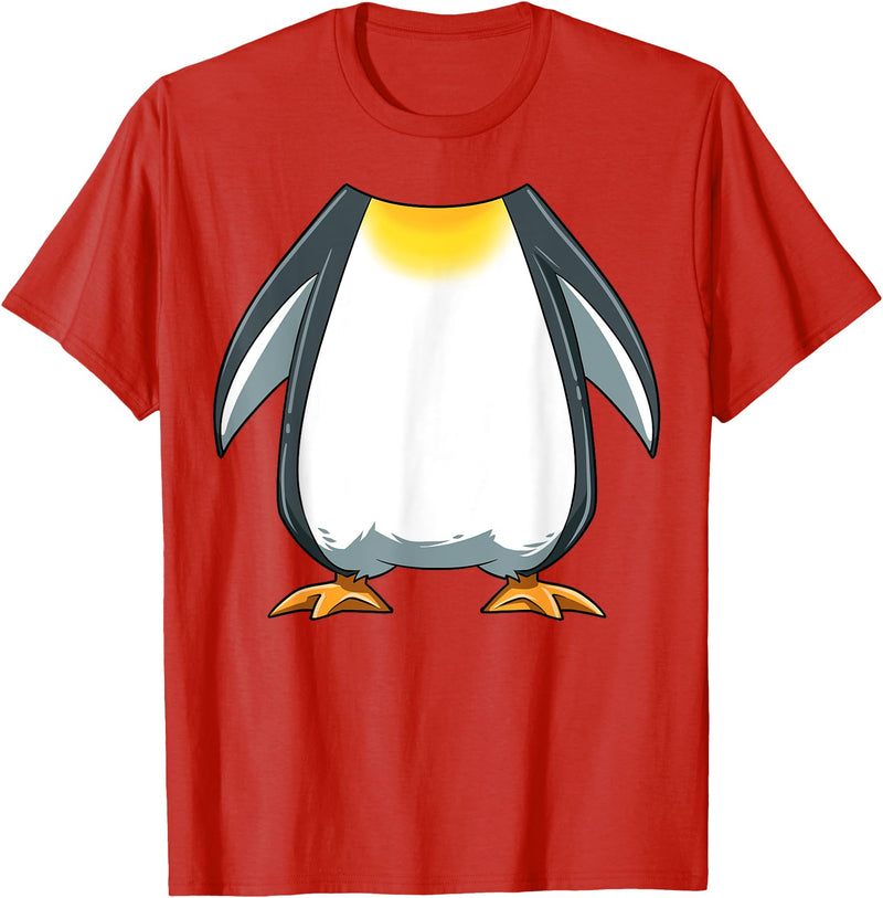 HalloweenCentre Co. Funny Penguin Costume Penguin Body Headless Penguin Costume T-Shirt - Red