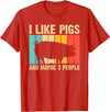 Cool Pig Gifts Farmer Pigs Accessories & Stuff Funny Pig for Men Women Farm Animal Swine Vintage Pig Lovers T-Shirt - Red