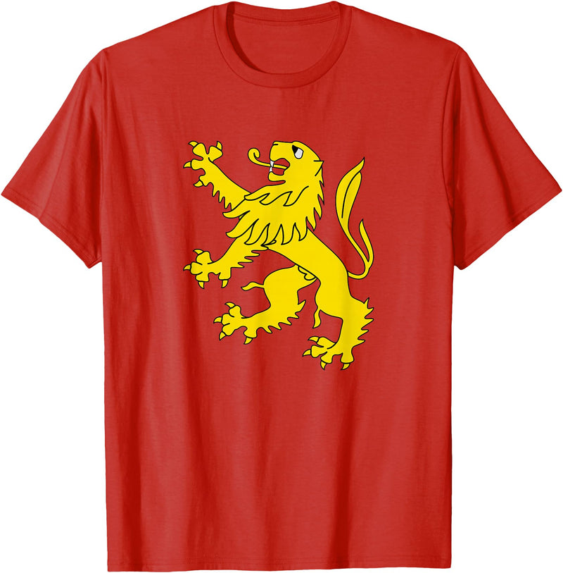 Superdesigns Gold Lion Rampant T-Shirt - Red
