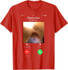 dank Meme Hamster Staring Front Camera Hamster Calling T-Shirt - Red