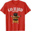 Hamster Deadlift Training Funny Cute Rat Weightlifting Meme T-Shirt - Red