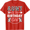Funny Cow Birthday Family Matching Tee Aunt Of The Birthday Girl Cow Birthday Farm Animal T-Shirt - Red