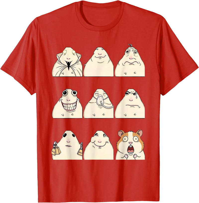Hamster Reaction Meme Kids Boys Girls Men and Women T-Shirt - Red