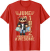 June Cute Teddy Bear birthday gifts for women 54 Year Old June 1972 Teddy Bear 54th Birthday Women T-Shirt - Red
