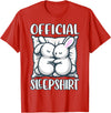 Sleep Rabbit, Official Sleepshirt, Nightshirt & Sleeping T-Shirt in Red